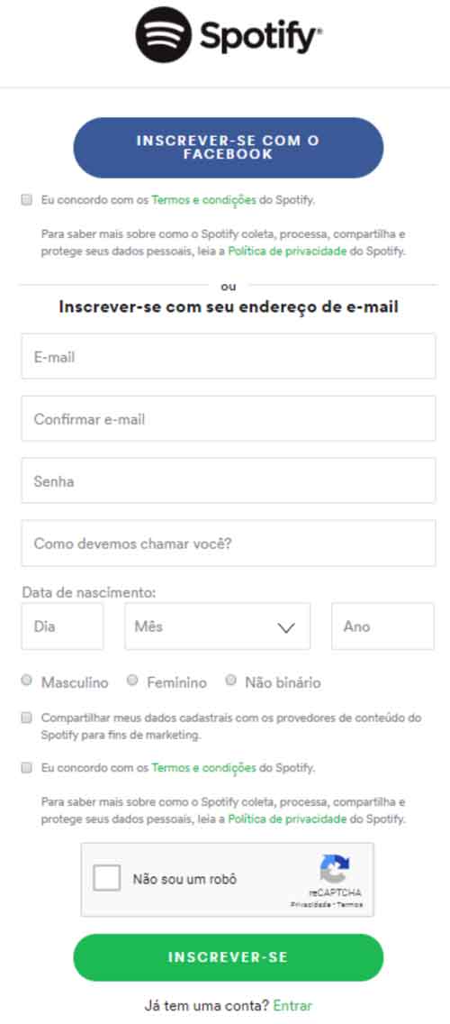 Spotify — passo 2